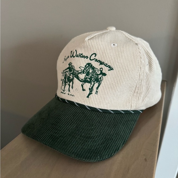 Seager Green and Cream Corduroy Adjustable Hat - Picture 2 of 5